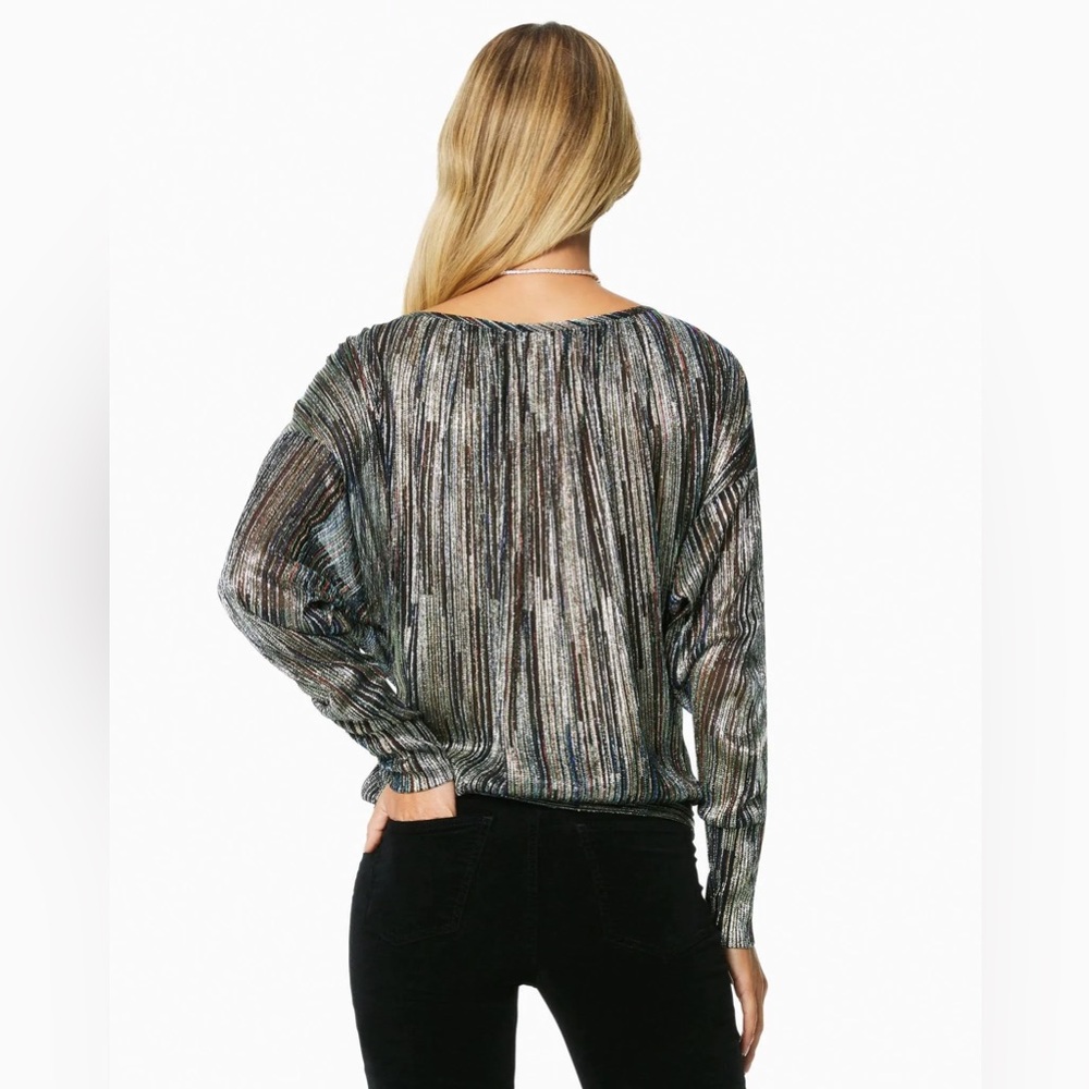 Ramy Brook Dori Metallic Striped Women's Top - Picture 5 of 11